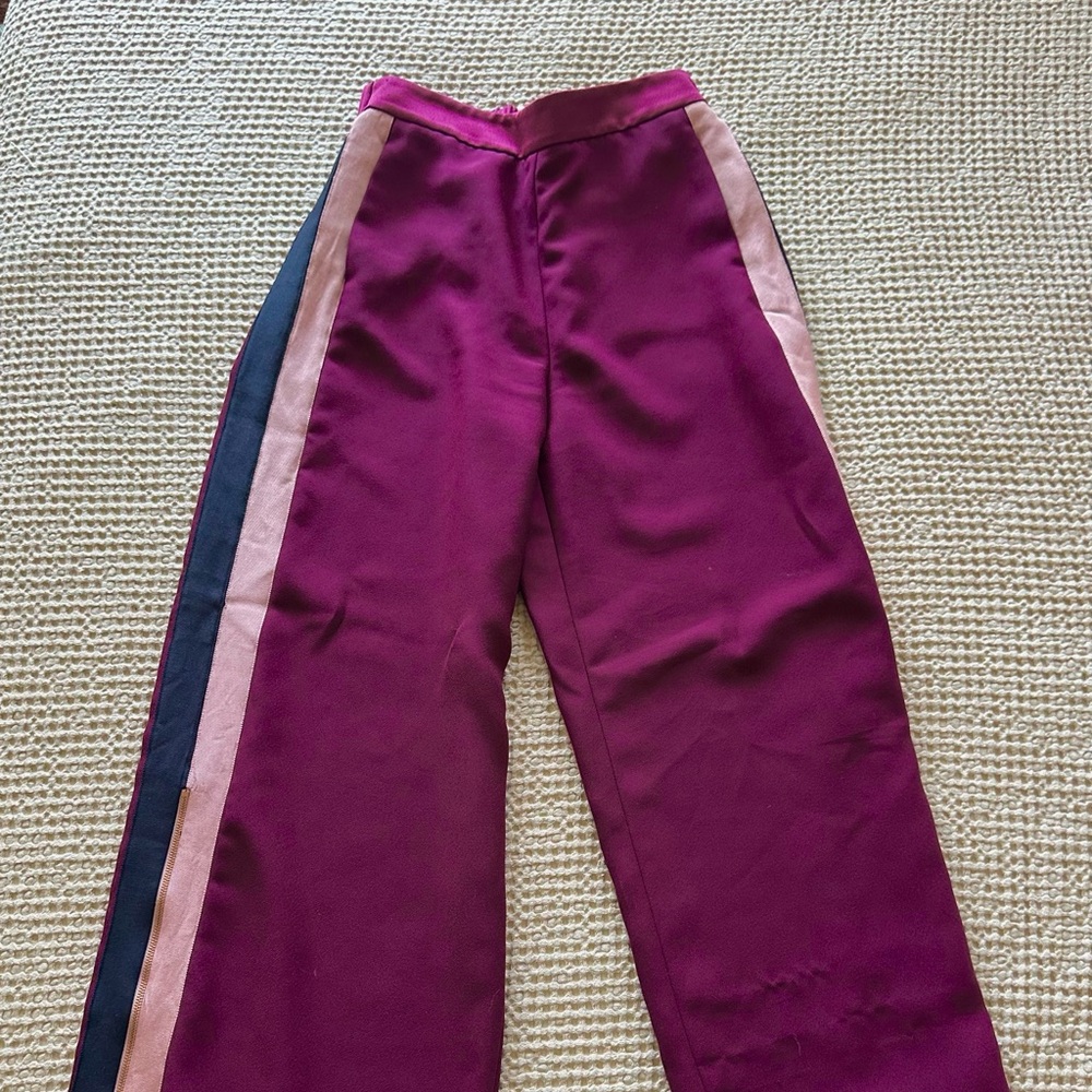 Ted Baker Burgundy Skirt with Pink Trim